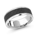 Malo 14K Carbon Fiber and Rose Gold Men's Wedding Band 8mm MRDA-043-8W