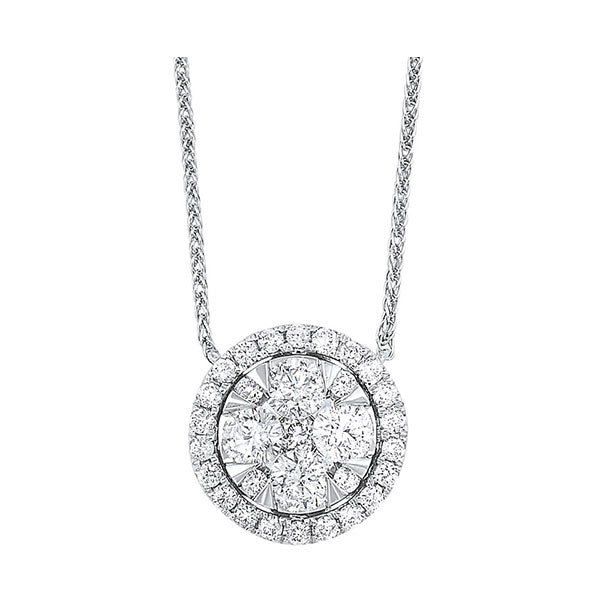 14Kt White Gold Diamond 1/4Ctw Necklace