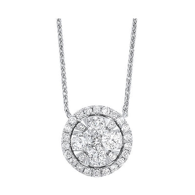 14Kt White Gold Diamond 1/4Ctw Necklace