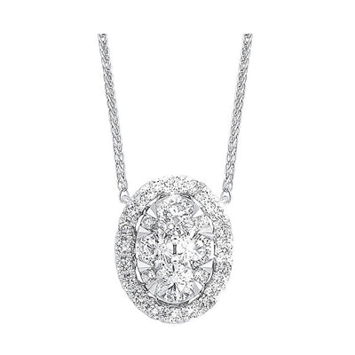 14Kt White Gold Diamond 1/4Ctw Necklace