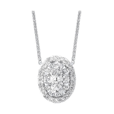 14Kt White Gold Diamond 1/2Ctw Necklace