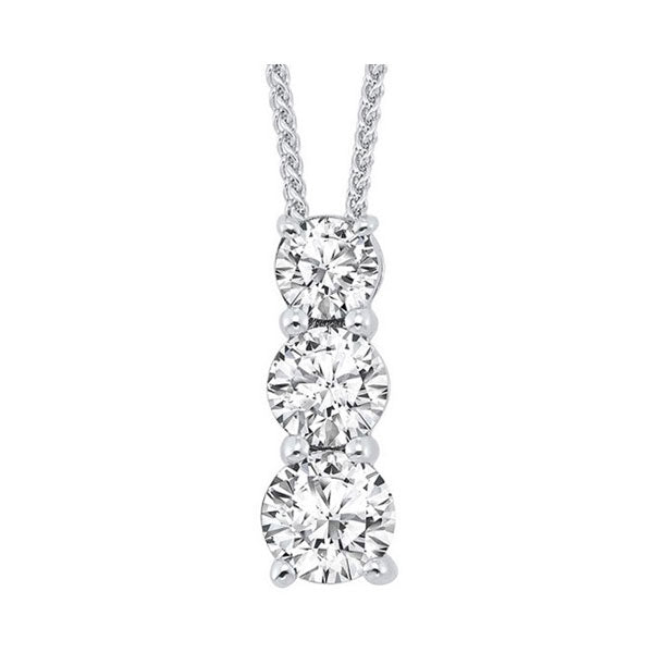 14Kt White Gold Diamond 1Ctw Pendant