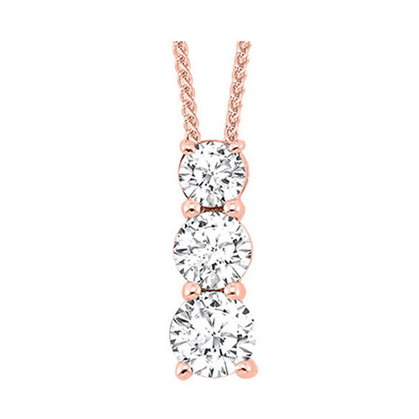 14Kt Rose Gold Diamond 1Ctw Pendant