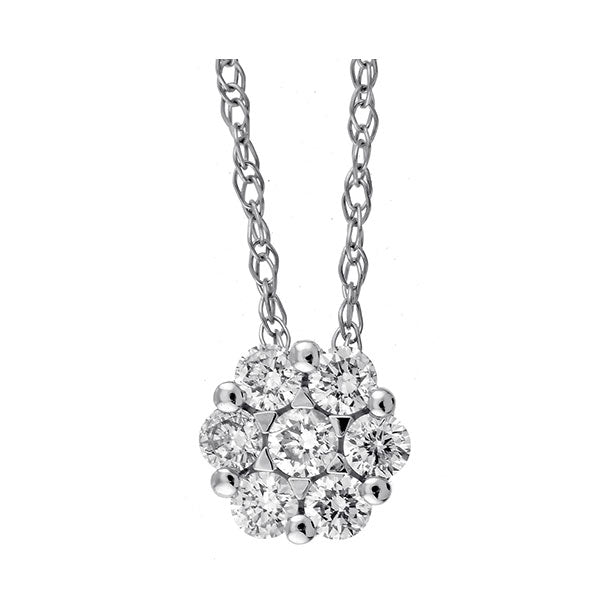 14Kt White Gold Diamond 1/7Ctw Pendant