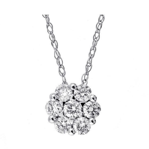 14Kt White Gold Diamond 1/4Ctw Pendant