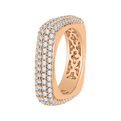 Round Diamond Fashion Band in 18K Rose Gold