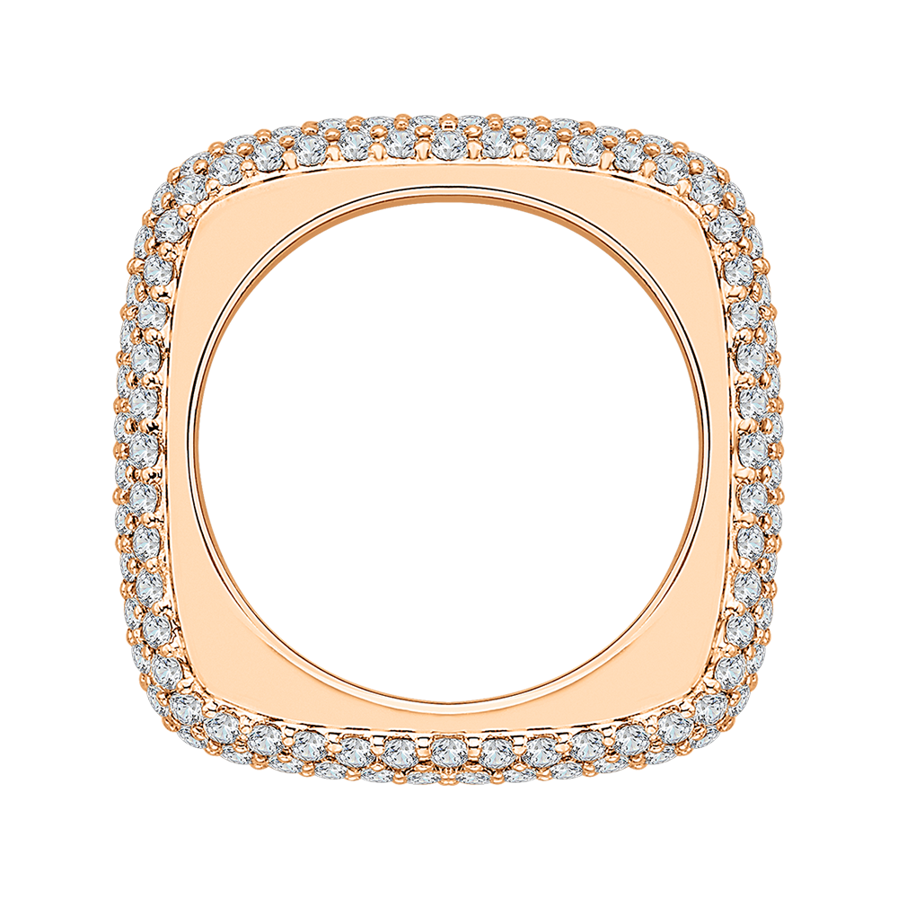 Round Diamond Fashion Band in 18K Rose Gold