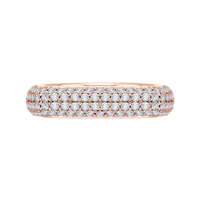 Round Diamond Fashion Band in 18K Rose Gold