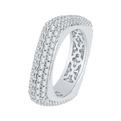 Round Diamond Fashion Band in 18K White Gold