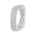 Round Diamond Fashion Band in 18K White Gold