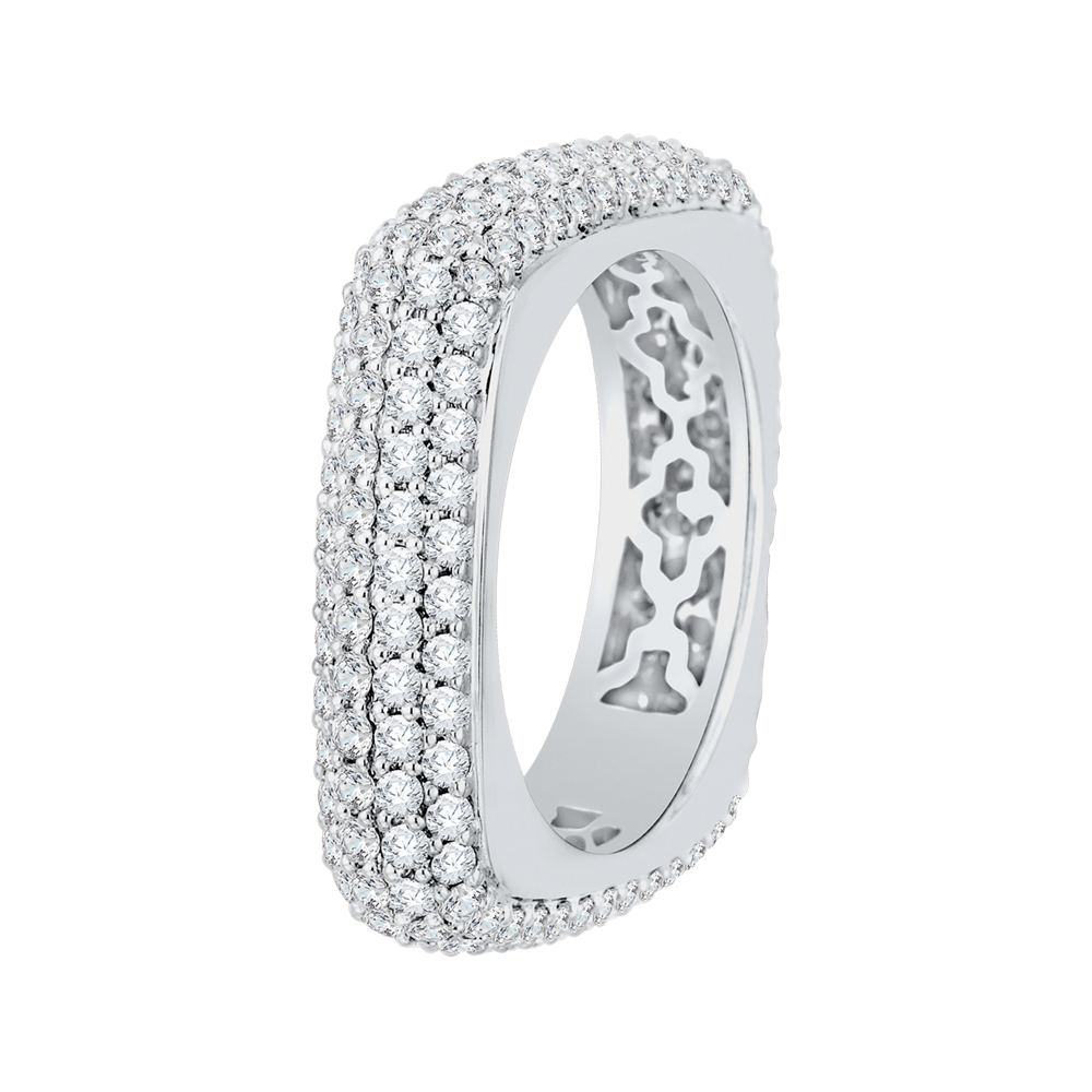 Round Diamond Fashion Band in 18K White Gold