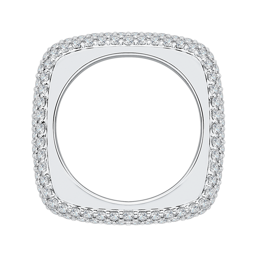 Round Diamond Fashion Band in 18K White Gold