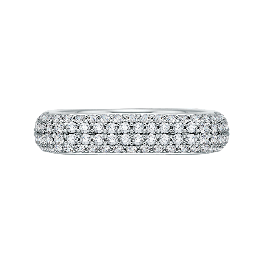 Round Diamond Fashion Band in 18K White Gold