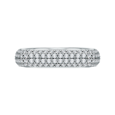 Round Diamond Fashion Band in 18K White Gold