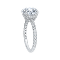 Round Diamond Engagement Ring in 18K White Gold (Semi-Mount)