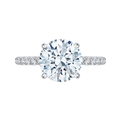 Round Diamond Engagement Ring in 18K White Gold (Semi-Mount)