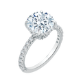 Round Diamond Engagement Ring in 18K White Gold (Semi-Mount)