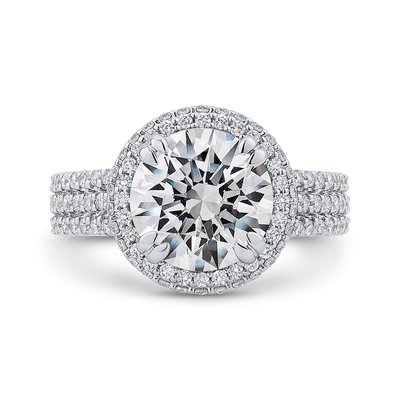 Diamond Engagement Ring in 18K White Gold (Semi-Mount)