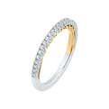 Round Diamond Wedding Band in 18K Two-Tone Gold