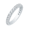 Round Diamond Wedding Band in 18K White Gold