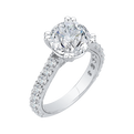 Diamond Engagement Ring in 18K White Gold (Semi-Mount)