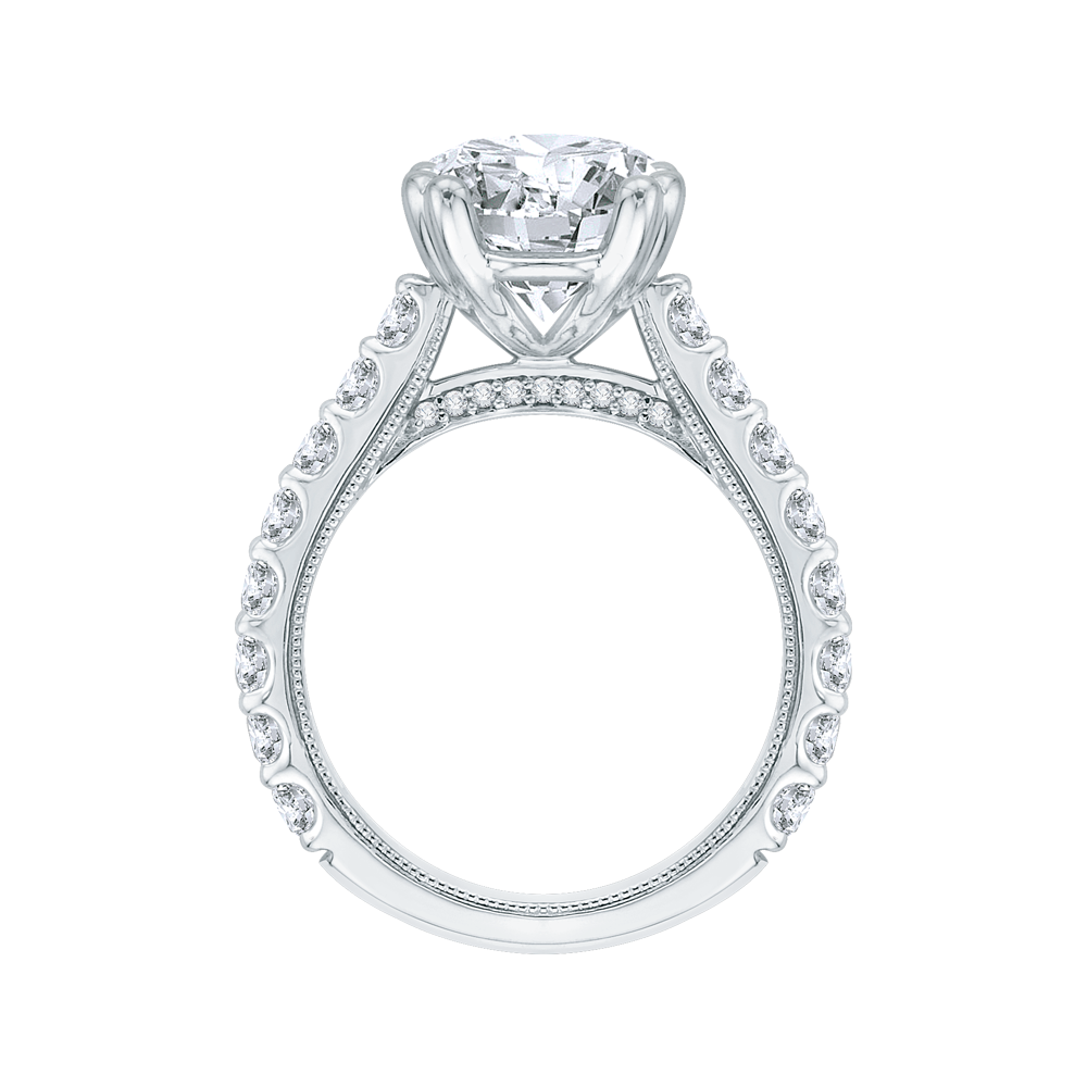 Diamond Engagement Ring in 18K White Gold (Semi-Mount)