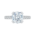 Diamond Engagement Ring in 18K White Gold (Semi-Mount)