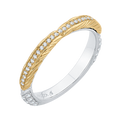 Round Diamond Wedding Band in 18K Two-Tone Gold