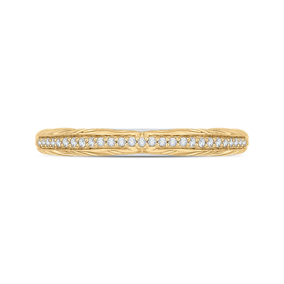 Round Diamond Wedding Band in 18K Two-Tone Gold