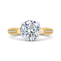 Round Diamond Engagement Ring in 18K Two-Tone Gold (Semi-Mount)