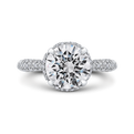 Round Diamond Engagement Ring in 18K White Gold (Semi-Mount)