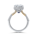 Round Diamond Engagement Ring in 18K Two-Tone Gold (Semi-Mount)