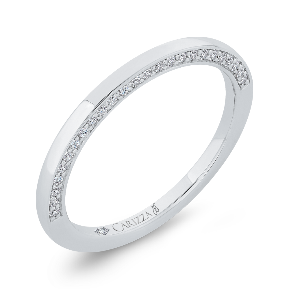 Diamond Wedding Band in 18K White Gold