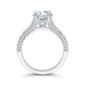 Oval Cut Diamond Engagement Ring in 18K White Gold (Semi-Mount)