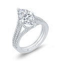 Marquise Cut Diamond Engagement Ring in 18K White Gold (Semi-Mount)