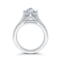 Marquise Cut Diamond Engagement Ring in 18K White Gold (Semi-Mount)