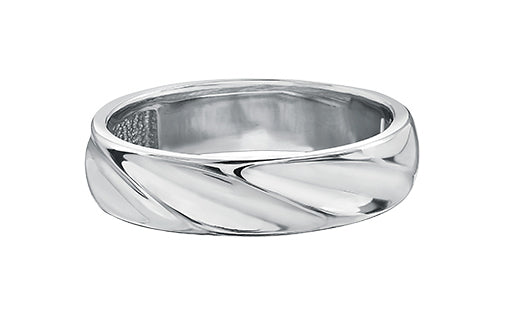 10kt White Gold Men's Wedding Band