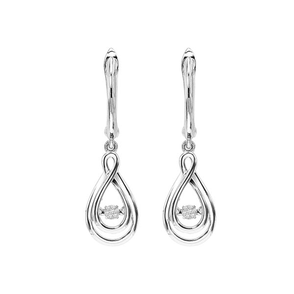 Silver Diamond 1/20Ctw Earring