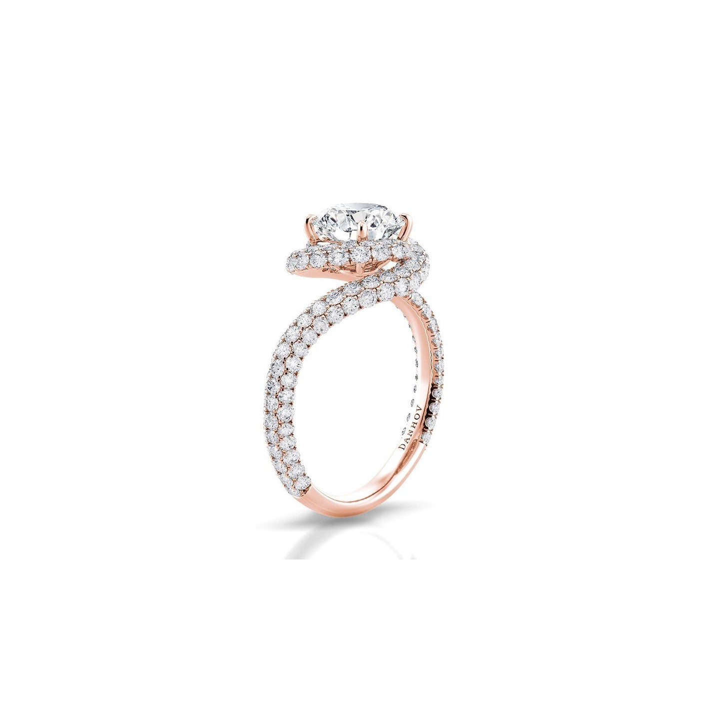 Danhov Abbraccio Swirl Engagement Ring