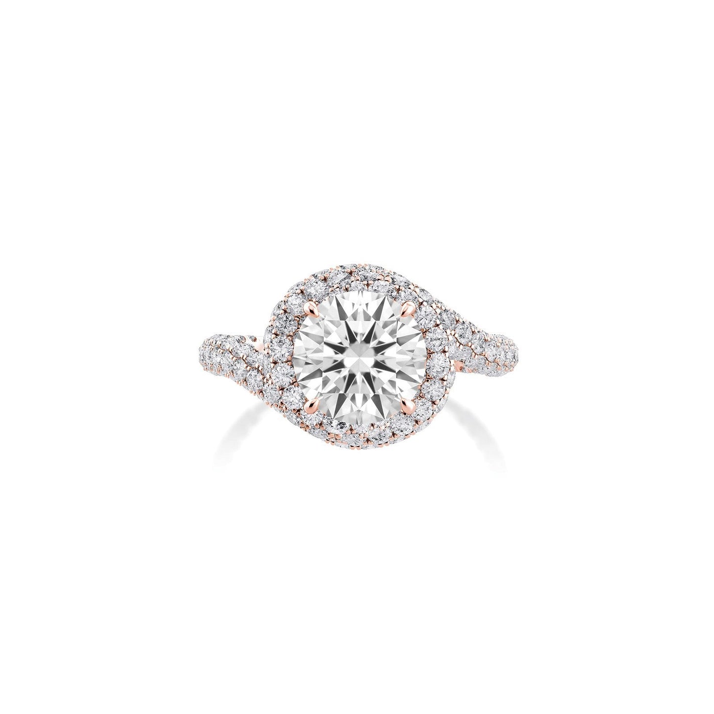 Danhov Abbraccio Swirl Engagement Ring