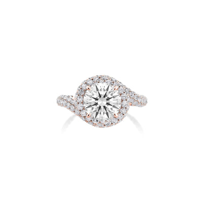 Danhov Abbraccio Swirl Engagement Ring